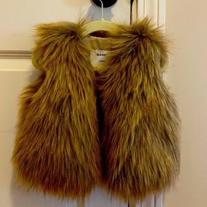 New with tags faux fur vest for toddler